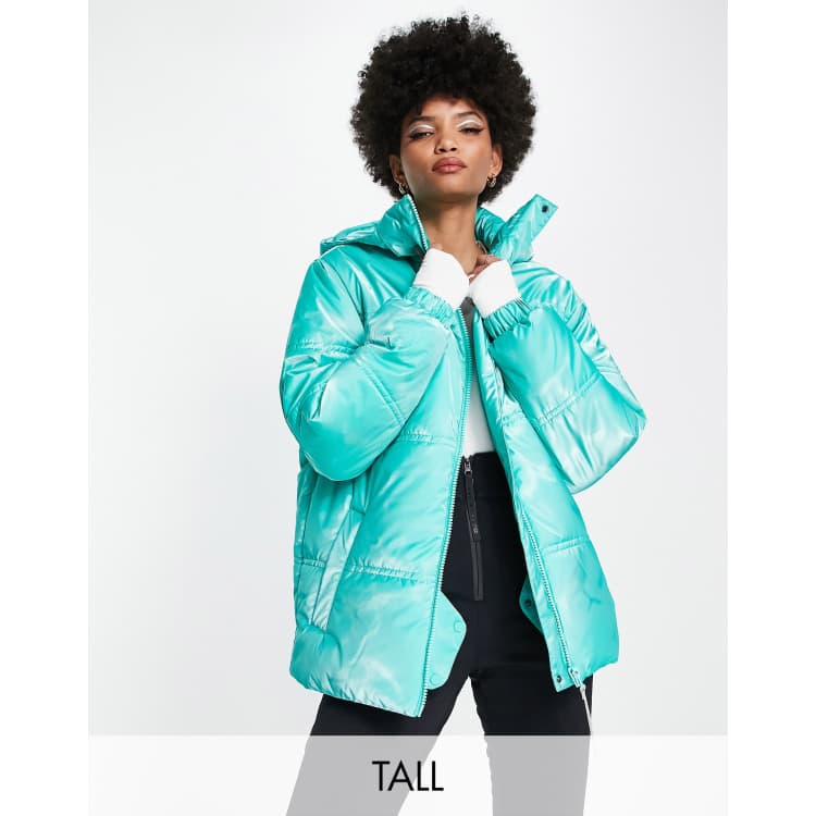 ASOS 4505 Tall ski hi-shine puffer jacket