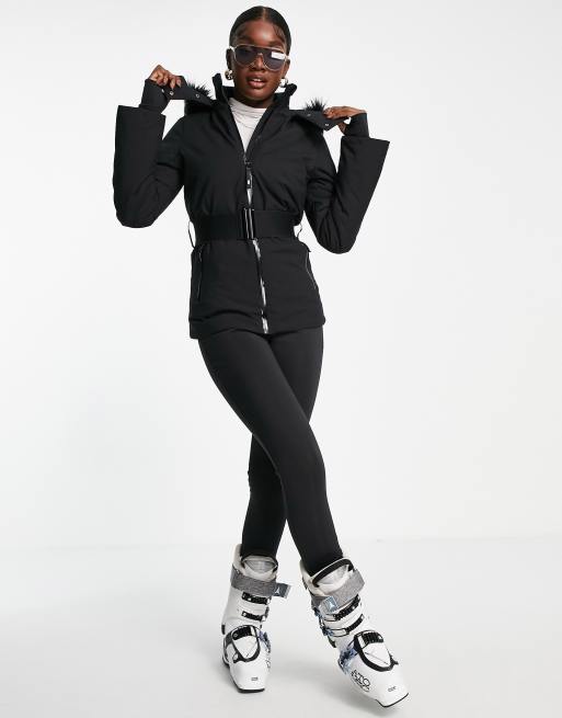 ASOS 4505 Tall - Ski-jack met riem en capuchon van imitatiebont, 4 van 4