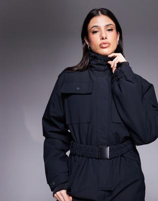 Asos 4505 Ski & Snow Asos 4505 Tall Ski Retro Belted Ski Suit With Funnel Neck In Black