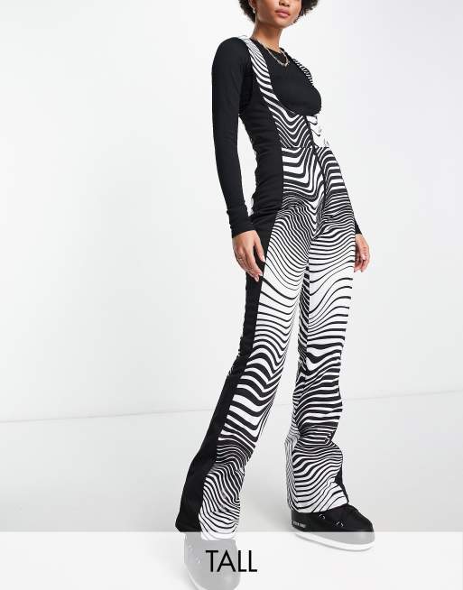 ASOS 4505 Tall ski salopette in mono print