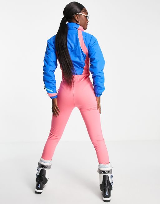 ASOS 4505 Petite ski 80's color block ski suit