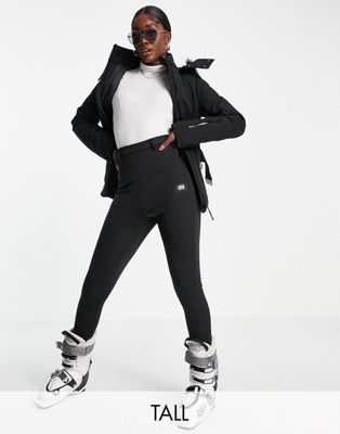 Asos Design 4505 Tall Ski Skinny Ski Pants With Stirrup-black