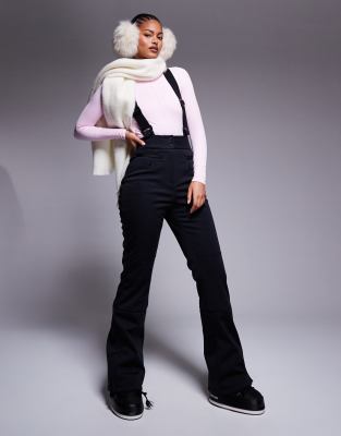 Asos Design 4505 Tall Ski Soft Shell Water Repellent Kick Flare Ski Pants In Black