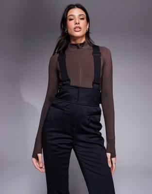 Asos 4505 Ski & Snow Asos 4505 Tall Ski Soft Shell Water Repellent Kick Flare Ski Pants In Black