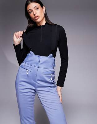 Asos 4505 Ski & Snow Asos 4505 Tall Ski Soft Shell Water Repellent Kick Flare Ski Pants In Blue