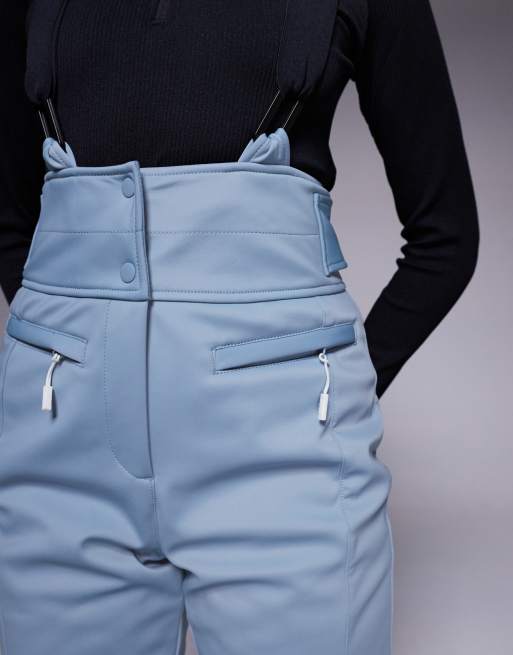 ASOS 4505 Tall Ski soft shell water repellent kick flare ski trousers in chalk blue, 3 of 5