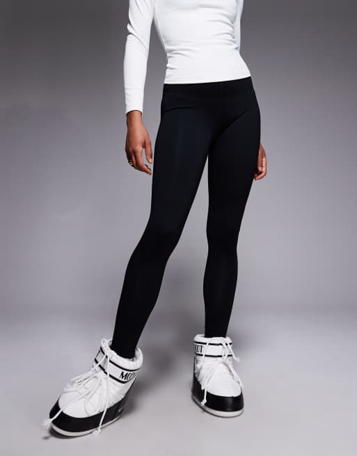 ASOS 4505 Tall Ski thermal fleece back base layer legging with sweat wicking in black, 2 of 5