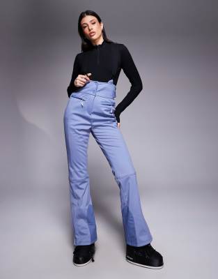 ASOS 4505 Tall - Ski - Wasserabweisende, ausgestellte Softshell-Skihose in Kalkblau