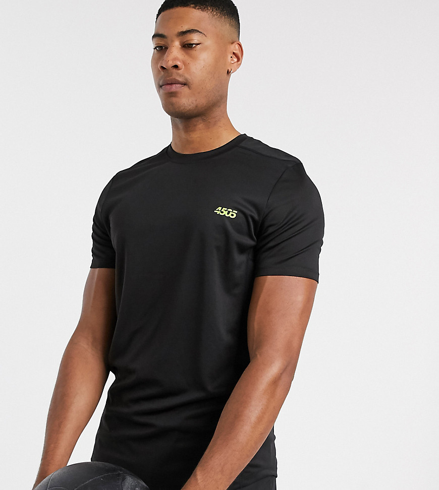 ASOS 4505 Tall - T-shirt da allenamento ad asciugatura rapida nera-Nero