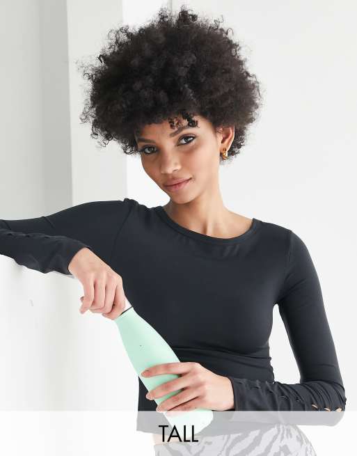 ASOS 4505 Tall - Top met lange mouwen met uitsnijding
