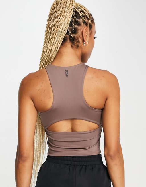 ASOS 4505 icon yoga cami crop top with inner bra