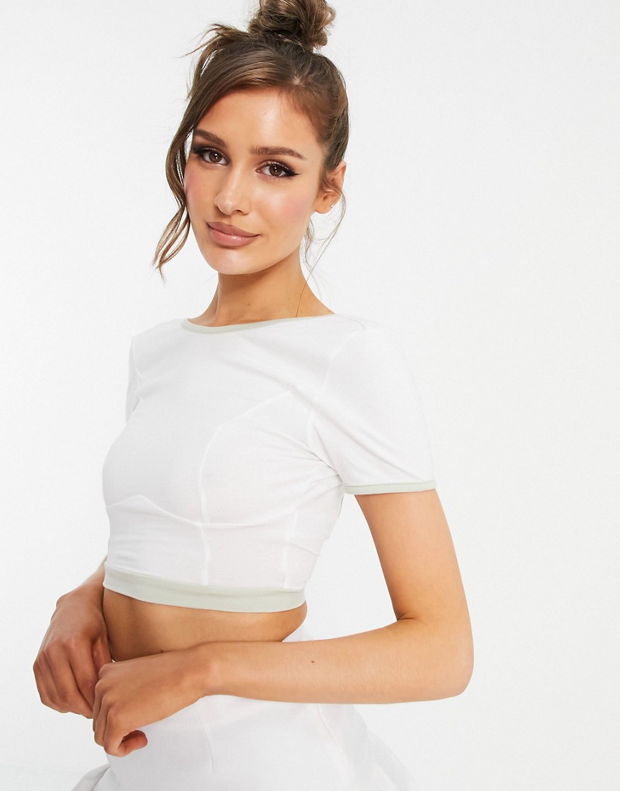 ASOS 4505 tennis top with open back-White