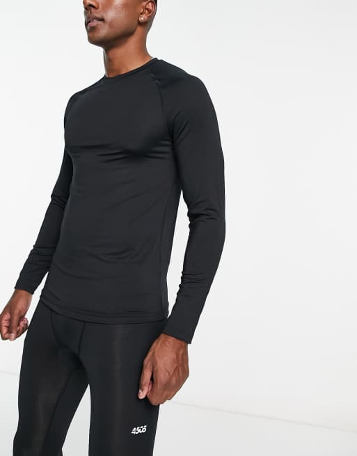 ASOS 4505 - Top base layer da allenamento a maniche lunghe nero