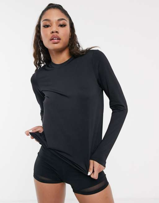 ASOS 4505 - Top med lange ærmer og kontrast net, 2 af 4