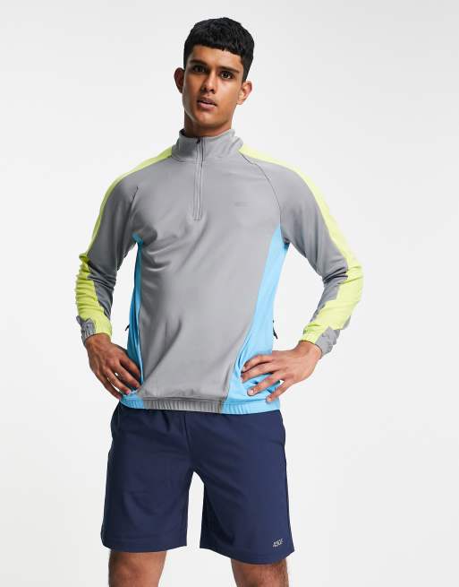 ASOS 4505 track sweatshirt with 1/4 zip in poly tricot