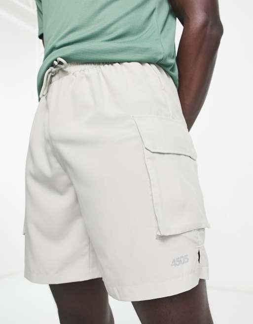 ASOS 4505 running 2 in 1 shorts in white