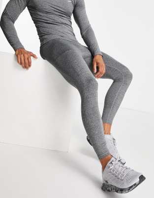 ASOS 4505 training base layer legging in charcoal marl - ASOS Price Checker