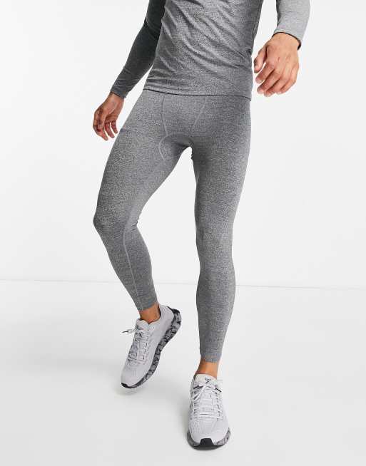 ASOS 4505 training base layer legging in charcoal heather