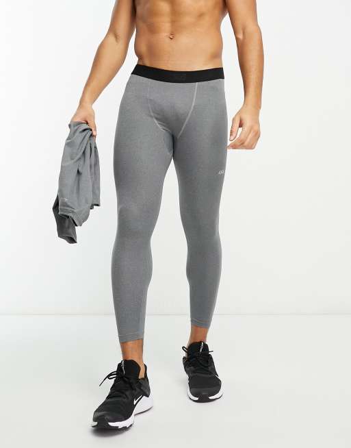 ASOS 4505 training base layer leggings in gray heather