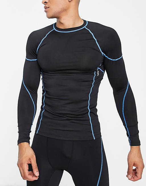  training long sleeve t-shirt with contrast seams 