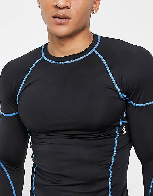  training long sleeve t-shirt with contrast seams 