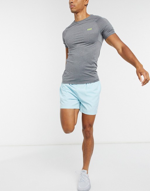 ASOS 4505 training shorts in mid length in pastel blue