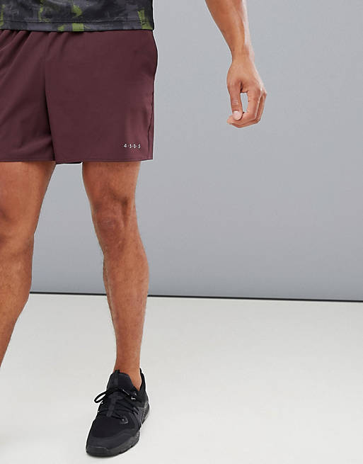 ASOS 4505 training shorts in mid length with quick dry in burgundy | ASOS