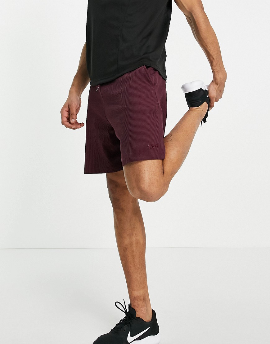 ASOS 4505 training shorts in ribbed jersey-Red