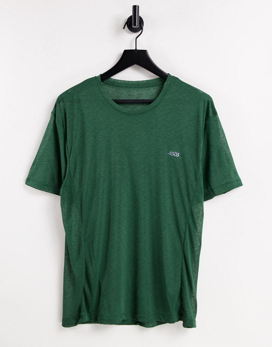 ASOS 4505 training t-shirt in sheer slub-Green