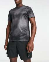 HIIT training t-shirt in rib in khaki