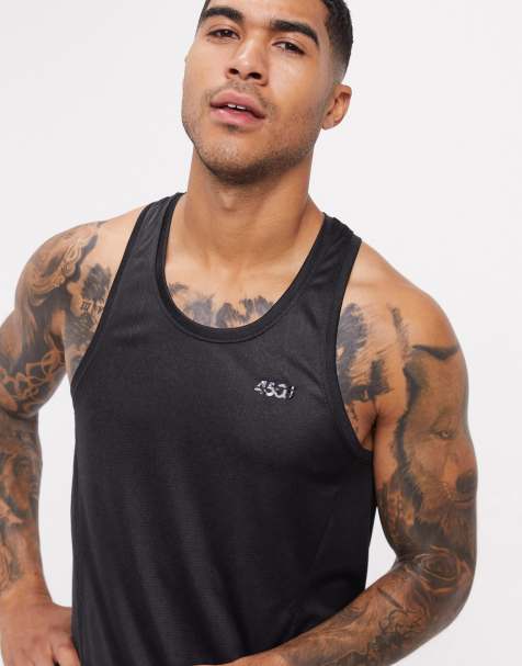 ASOS 4505 training vest with sheer zebra racer back - view 1