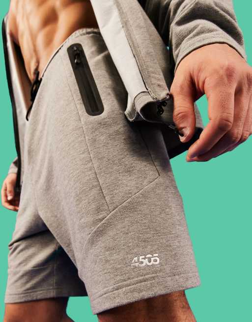 ASOS 4505 – Trainings-Sweatshorts mit Ziernähten und Reißverschlüssen
