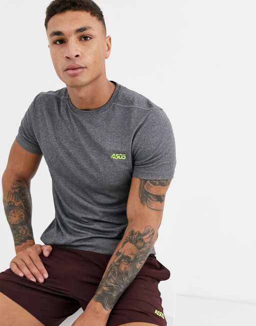 ASOS 4505 - Trainingsshirt met quick-dry in gemêleerd grijs