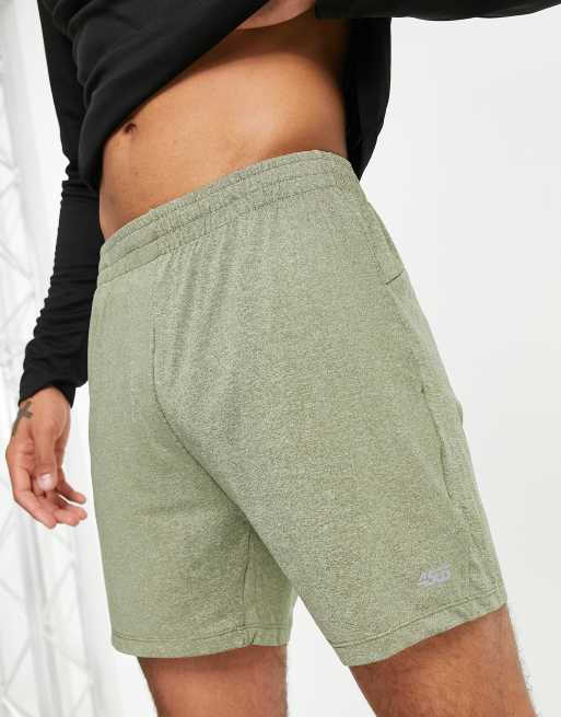 ASOS 4505 – Trainingsshorts in Khaki meliert