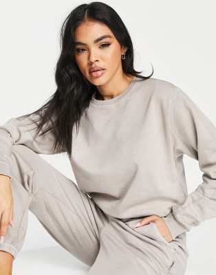 ASOS 4505 - Ultimate - Sweatshirt in Hafermilch-Beige-Neutral