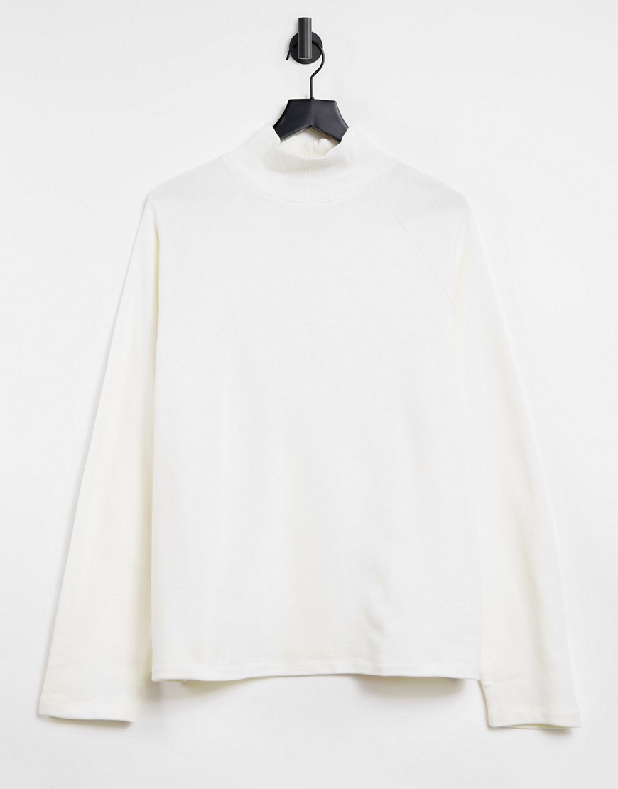 ASOS 4505 unisex oversized sweatshirt with stacked logo-White