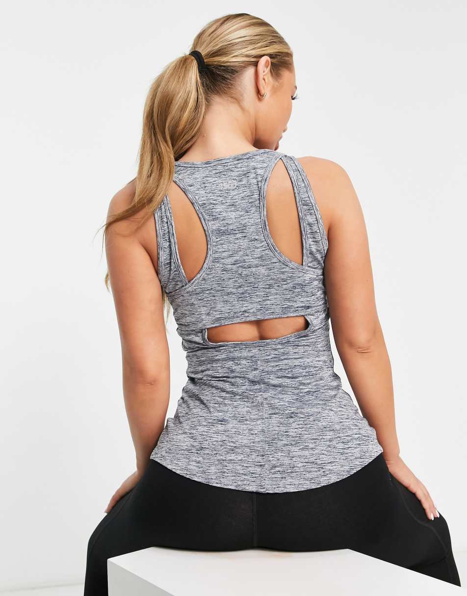 Reebok Training United By Fitness Myoknit crop top in black