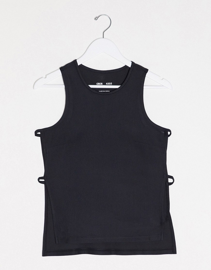 ASOS 4505 vest with open side detail-Black