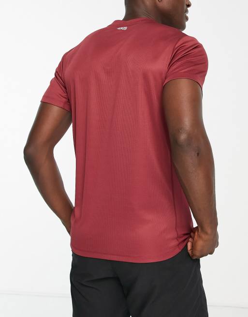 ASOS 4505 – Vinröd tränings-t-shirt i snabbtorkande material , 4 av 4