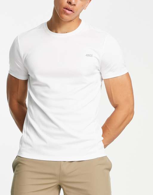 ASOS 4505 – Vit tränings-t-shirt i snabbtorkande material