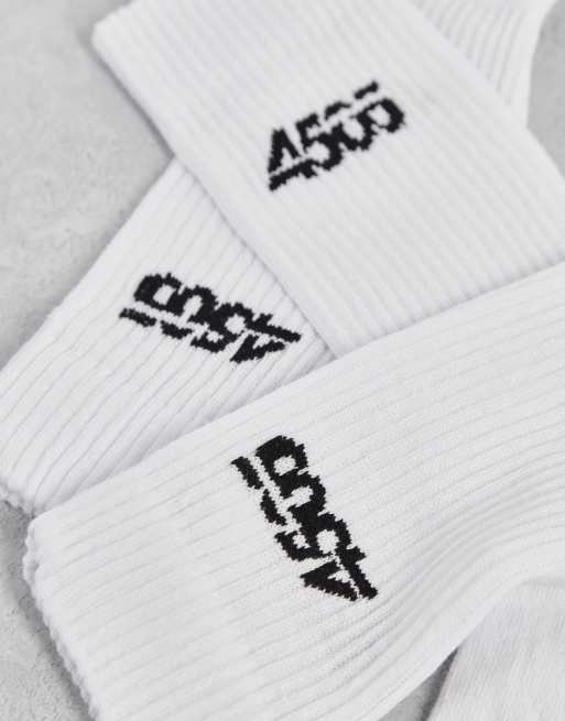 ASOS 4505 – Vita träningsstrumpor med antibakteriell finish, 3-pack, 3 av 4