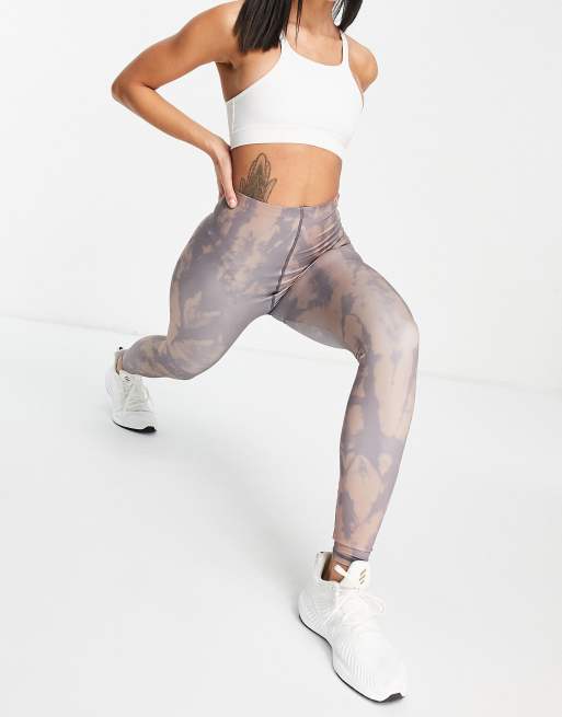 ASOS 4505 – Warstwowe legginsy kompresyjne z modelującym wysokim stanem i wzorem