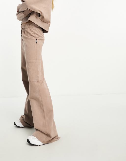 ASOS 4505 washed wide leg trackies with combat pocket ASOS