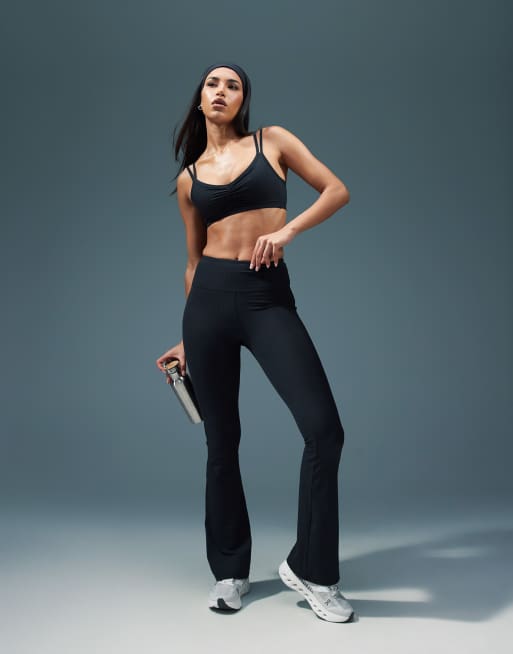 ASOS 4505 – Weiches, geripptes Set aus Performance-Stoff in Schwarz
