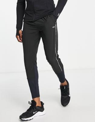 4505 ASOS 4505 woven hybrid running jogger with reflective trim-Black