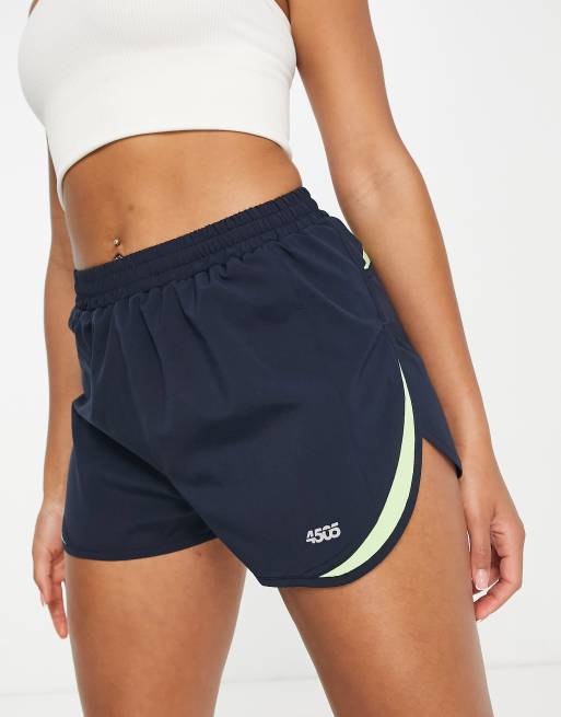 ASOS 4505 woven run short with color block and fluro