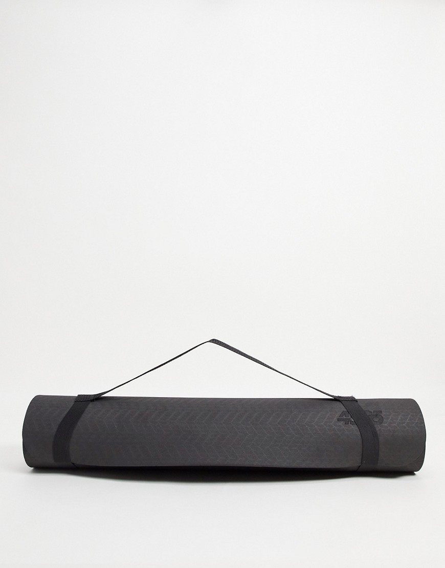 ASOS 4505 yoga mat in black with carry strap