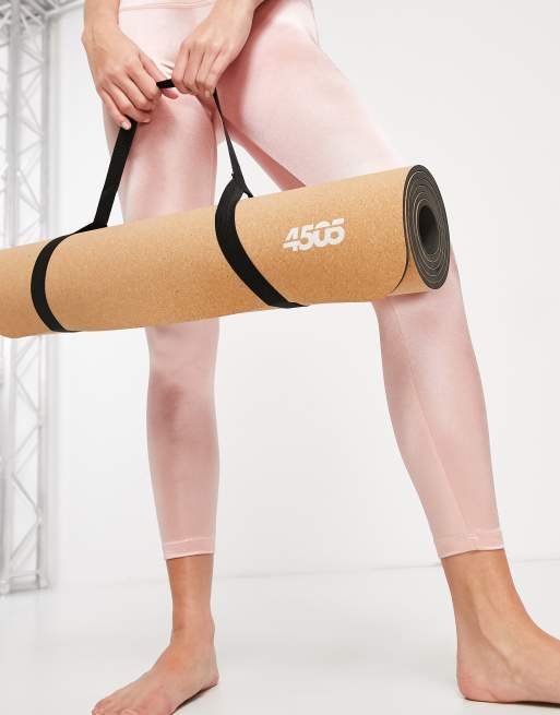 ASOS 4505 yoga mat in black with carry strap