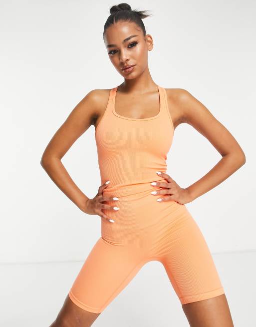 ASOS 4505 yoga seamless rib singlet 