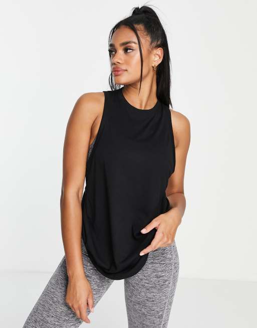 ASOS 4505 yoga tank top with twist back